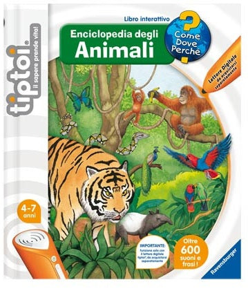 EDUCATIVO 00626 Tip Toi Libro Enciclopedia degli animali 4-7 anni con 600 suoni e frasi (lettore da acquistare a parte)