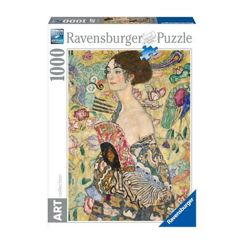 01132 PUZZLE 1000PZ KLIMT:SIGNORA CON VENTAGLIO