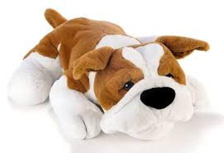 07866 PELUCHE BULLDOG L.65CM