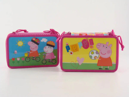 SCUOLA 140866 PEPPA PIG ASTUCCIO 3 ZIP SINGOLO,2 VARIANTI