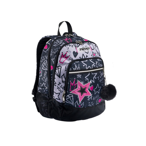 SCUOLA 200102317_822 ZAINO ADVANCED SEVEN ZIPPER GLAMY