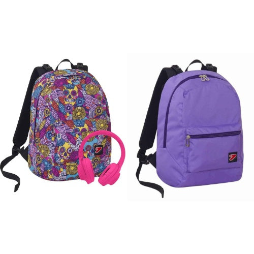 SCUOLA 201001865_380 ZAINO REVERSIBILE BACKPACK SEVEN SKULL GIRL OFFERTA!