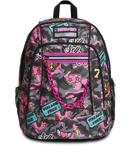 SCUOLA 201002248_880 ZAINO ADVANCED SEVEN CAMOULOVE GIRL OFFERTA!