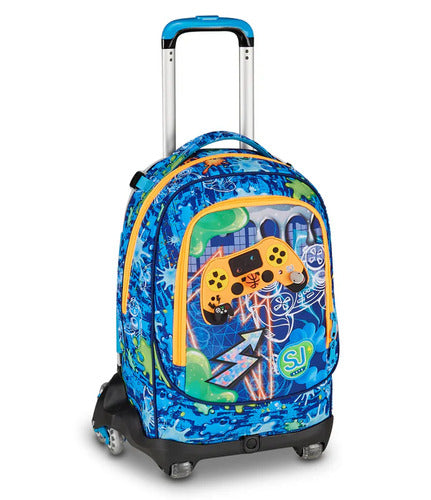 SCUOLA 20C202618-574 ZAINO TROLLEY JACK-8WD NEW SJ GANG JOYFUL PINS BOY