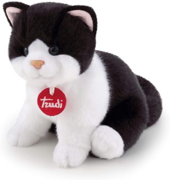 21040 Peluche Gatto Brad bianco e nero