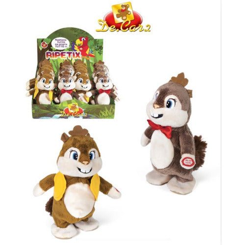 25150 RIPETIX PELUCHE RUDY SCOIATTOLO 20CM SINGOLO, 2 VARIANTI