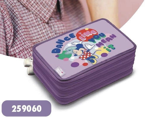 SCUOLA 259060 ASTUCCIO 3 ZIP MINNIE