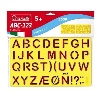 Quercetti 2609 Stencils ABC 123