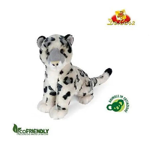 27581 PELUCHE ECO-FRIENDLY LEOPARDO DELLE NEVI SEDUTO 30CM