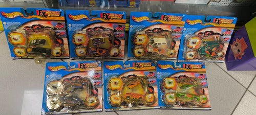 VINTAGE 28805-0510 HOTWHEELS F/X STUNT TEAM SINGOLA - 7 VARIANTI