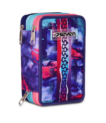 SCUOLA 300102541-377 ASTUCCIO 3 ZIP SEVEN SHADY DYE GIRL