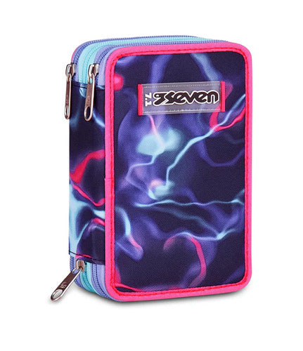 SCUOLA 300102638-531 ASTUCCIO 3 ZIP SEVEN ELECTRICVIBE GIRL