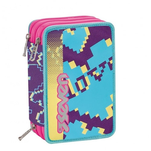 SCUOLA 301011613_000 ASTUCCIO 3 ZIP SEVEN LOVE HEART