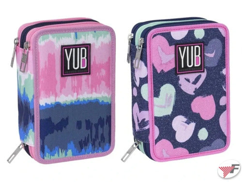 SCUOLA 30B302304_000 ASTUCCIO 3 ZIP YUB GIRLY PWR SINGOLO,2 VARIANTI