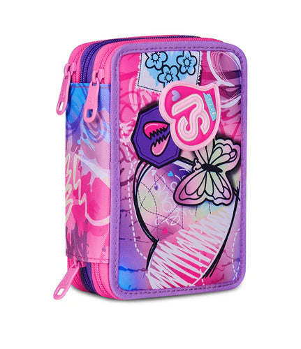 SCUOLA 30C202511-379 ASTUCCIO 3 ZIP SJ GANG TINYPATCH GIRL