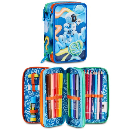 SCUOLA 30C202601-535 ASTUCCIO 3 ZIP 3D SJ GANG SPACE RIDE