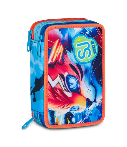 SCUOLA 30C202645-428 ASTUCCIO 3 ZIP SJ GANG SPEED ANIMAL BOY