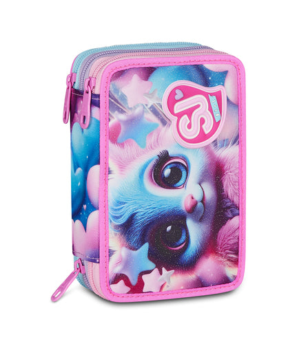 SCUOLA 30C202658-300 ASTUCCIO 3 ZIP SJ GANG MAGICAL FANTASY GIRL