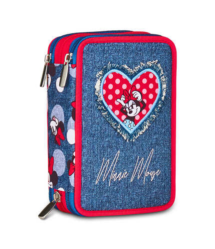 SCUOLA 30C502500-5B4 ASTUCCIO 3 ZIP MINNIE PRETTIED UP