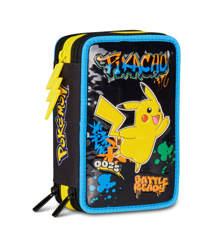 SCUOLA 30G502501-899 ASTUCCIO 3 ZIP POKEMON SING IT!