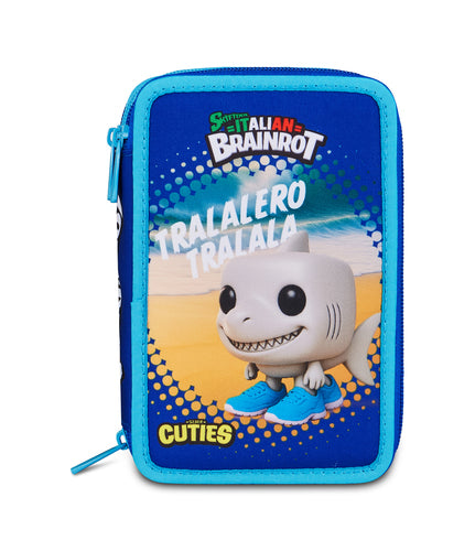 SCUOLA 30J602605-5D8 ASTUCCIO 3 ZIP TRALALERO TRALALA SKIFIDOL BRAINROT