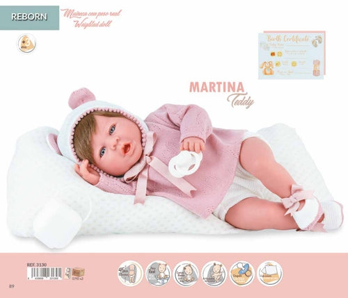 3130 BAMBOLA REBORN MARTINA TEDDY 45CM