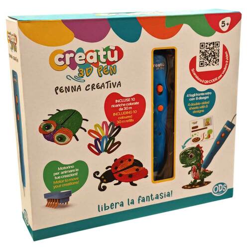 35237 CREATÙ - PENNA 3D CREATIVA C/ACCESSORI E RICARICHE