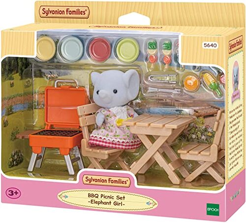 SYLVANIAN FAMILIES 5640 BBQ picnic set - ragazza elefante