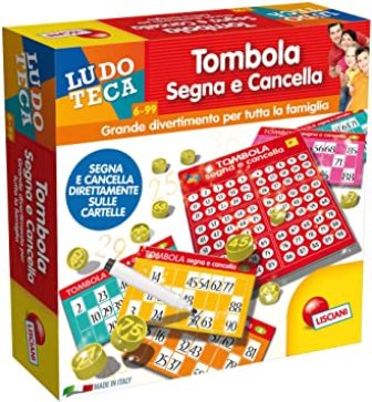 GIOCO DI SOCIETA' 55996 LUDOTECA TOMBOLA SEGNA E CANCELLA 48 CARTELLE