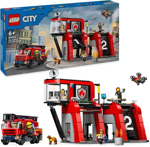 Lego City 60414 Caserma dei pompieri e autopompa