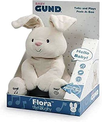 PRIMA INFANZIA 6054490 GUND Flora Coniglietto interattivo parlante