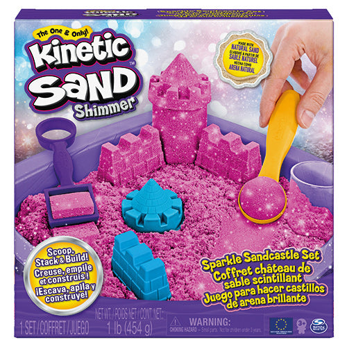 6063520 KINETIC SAND Playset Castello di Sabbia Shimmer Rosa