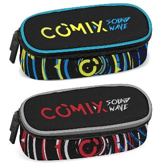 SCUOLA 63385 ASTUCCIO OVALE ORG.COMIX SOUND WAVE SINGOLO(2 VARIANTI)