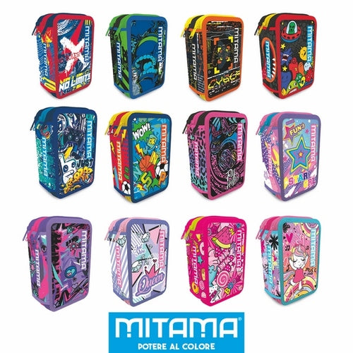 SCUOLA 64276-000 ASTUCCIO TRIPLO BOY/GIRL MIX MITAMA SINGOLO