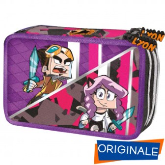 SCUOLA 66362 ASTUCCIO 3 ZIP ANNA LYON GAMER