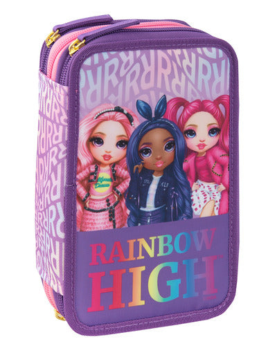 SCUOLA 69576 ASTUCCIO 3 ZIP RAINBOW HIGH