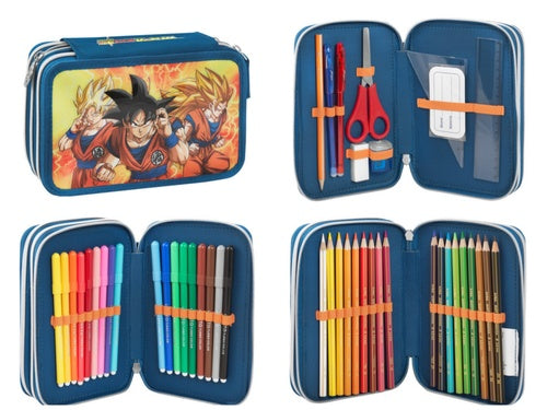 SCUOLA 69662 ASTUCCIO 3 ZIP DRAGONBALL