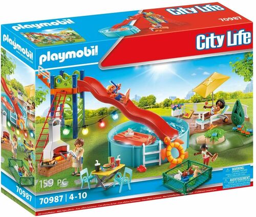 Playmobil 70987 FESTA IN PISCINA CON SCIVOLO