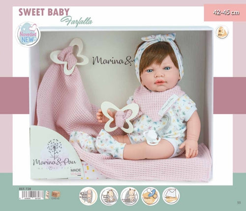 728 BAMBOLA SWEET BABY FARFALLA 42CM