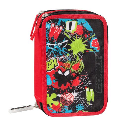 SCUOLA 74156PB ASTUCCIO 3 ZIP COMIX WAVE PAINT BALL