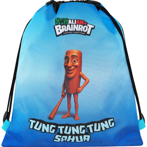 SCUOLA 75804TU ZAINO COULISSE CON TASCA TUNG TUNG SK IT.BRAINROT
