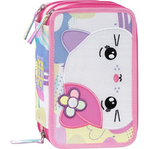 SCUOLA 75997GA ASTUCCIO 3 ZIP GATTO MOFUMOFU