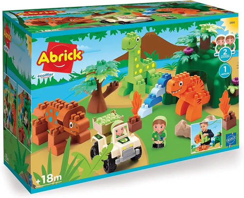 PRIMA INFANZIA 76000002995 COSTRUZIONI ABRICK DINOLAND CON 2 PERS. 1 VEICOLO