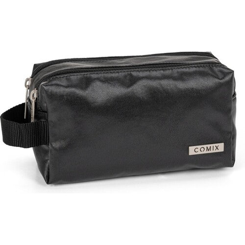 SCUOLA 76109GN ASTUCCIO 2 ZIP GLAZED NERO COMIX