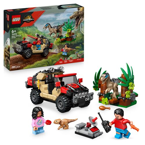 Lego Jurassic World 76972 Fuga raptor fuoristrada