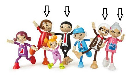LEGNO E3523 MODERN FAMILY SOGGETTO SINGOLO INDICATO (4 VARIANTI)