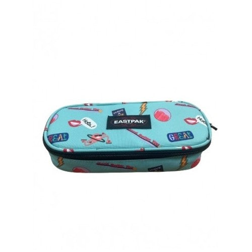 SCUOLA EK0007179A51 ASTUCCIO OVAL SINGLE SMU NOSTALGIA AQUA EASTPAK