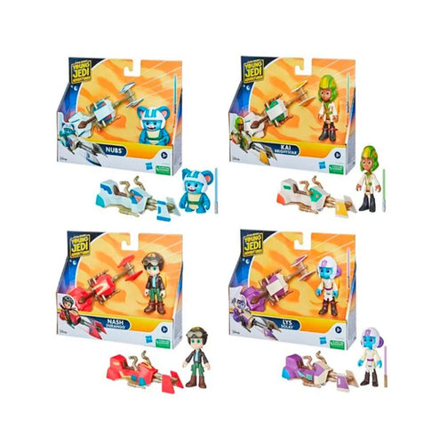 F79595L0 STAR WARS PRESCHOOL YOUNG FIGURE CON VEICOLO SINGOLO, 4 VARIANTI