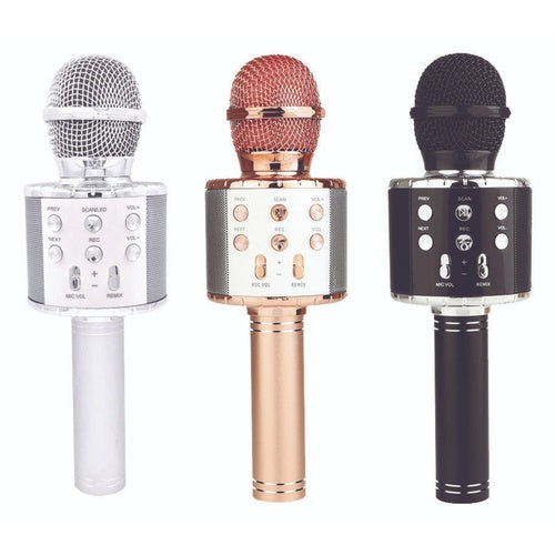GGI220234 MM MICROFONO KARAOKE SINGOLO-3COLORI DISP.
