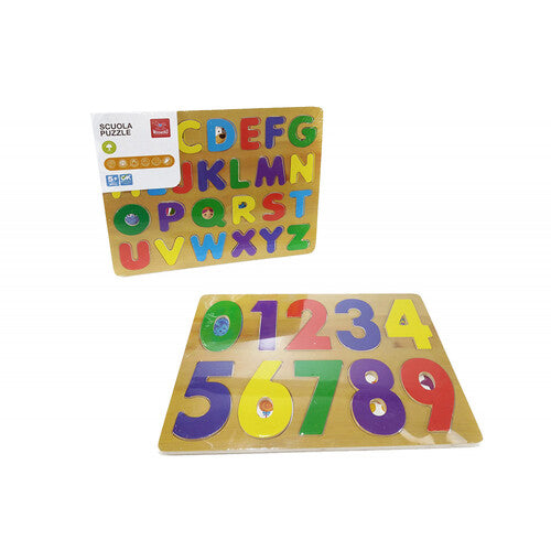 LEGNO GTR238469 PUZZLE NUMERI LETTERE ASSORTITI